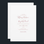 Bröllbjudan till Avslappnaden Ro Guld i Elegant Inbjudningar<br><div class="desc">Denna enkla inbjudan till bröllopet i ro guld-avslappnaden i elegant är perfekt för er klassiska, moderna minimalistiska ro-bröllop. Utformningen har en minimal contemporary av klassisk vintage med guld-typsnitt och delikat romantisk kalligrafi. Det är utmärkt för vår, sommar, fall eller vinter lyx bröllop. Behålla den som den är, eller välj att...</div>