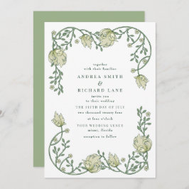 Bröllbjudan till Blommigt av botaniska trädgårdar Inbjudningar