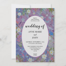 Bröllbjudan till Blommigten i Vår Wonderland Inbjudningar