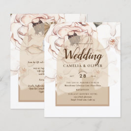 Bröllbjudan till Blommigten LeahG  Rosa Champagne