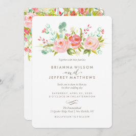 Bröllbjudan till Blommigten ro Garden Inbjudningar