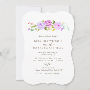 Bröllbjudan till Blommigten ro Garden Inbjudningar