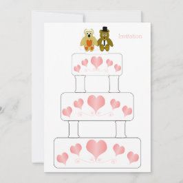 Bröllbjudan till Bröllop Cake Design Wedding Inbjudningar