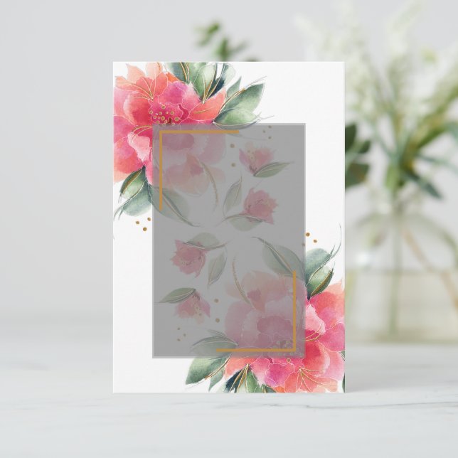 Bröllbjudan till Bröllopet i Ro-trädgården Inbjudningar (Stående Fram)