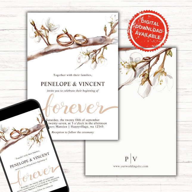 Bröllbjudan till Cherry Blommars bröllop Inbjudningar (Skapare uppladdad)