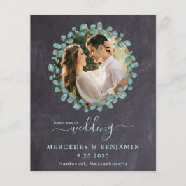 Bröllbjudan till Eucalyptus Photo Greenery QR-kode