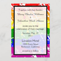 Bröllbjudan till Gay Rainbow Freedom Flagga