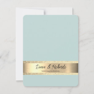 Bröllbjudan till jet Stream Gold Foil Rustic Weddi OSA Kort