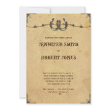 Bröllbjudan till Land-hästseshoes-bröllopet från R