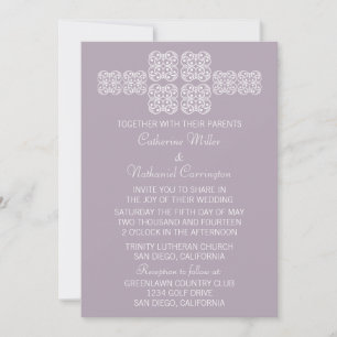 Bröllbjudan till Lilac Bohemian Chic Wedding Inbjudningar
