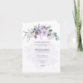 Bröllbjudan till Lilac Infusion Blommigt Wedding Inbjudan
