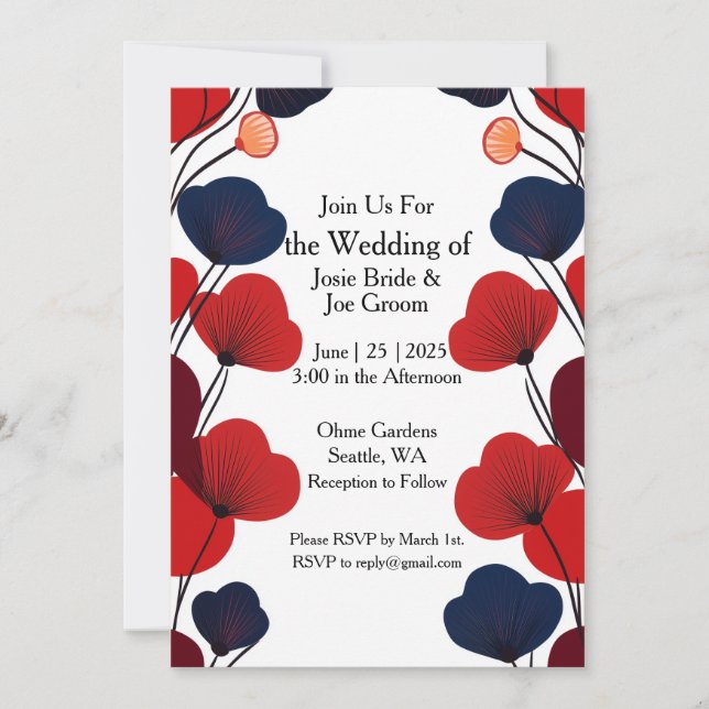 Bröllbjudan till Mod stil Inbjudningar (Framsida)