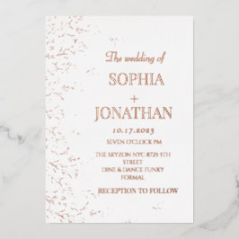 Bröllbjudan till Modern ro guld löv