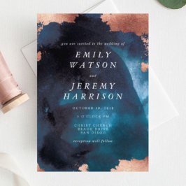 Bröllbjudan till Moody marin Struktur med vattenfä Inbjudningar