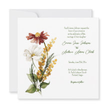 Bröllbjudan till nederländska Watercolor Blommigts