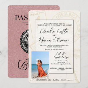 Bröllbjudan till pass för Dusty Ro Costa Rica Inbjudningar