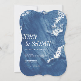 Bröllbjudan till platta kort för destination