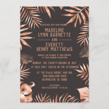 Bröllbjudan till Ro Guld & Grått Handflatan Löv