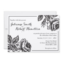 Bröllbjudan till ro Rustic Chic Blommigt