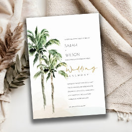 Bröllbjudan till Rustic Tropical Beach Handflatan Tack Kort