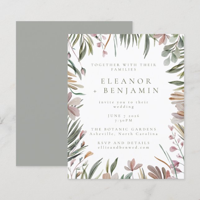 Bröllbjudan till Snyggt av budgetfuskverk (Fram/baksida)