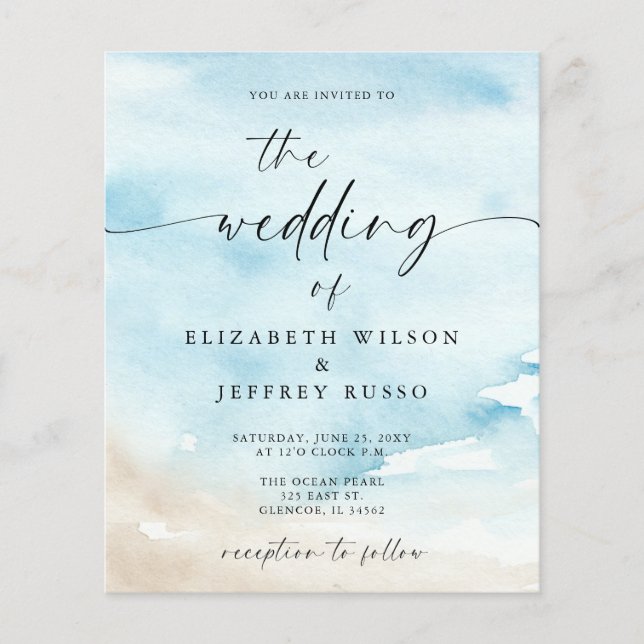 Bröllbjudan till sommarklossession i Oceanen (Framsida)