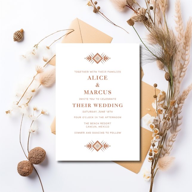 Bröllbjudan till sommarlov i sydvästlig riktning inbjudningar (Southwestern Summer Desert Wedding Invitation)
