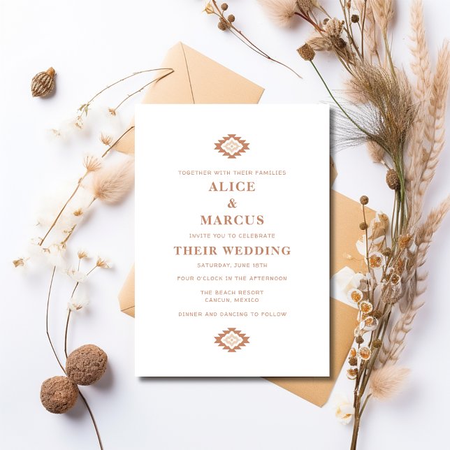 Bröllbjudan till sommarlov i sydvästlig riktning inbjudningar (Southwestern Summer Desert Wedding Invitation)