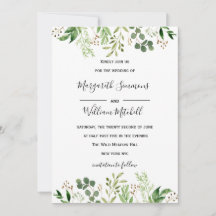 Bröllbjudan till sommarskugga ram Watercolor bröll