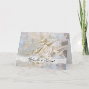 Bröllbjudan till vit nejlikasinnad Blommigt Inbjudan