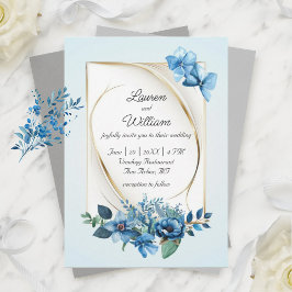 Bröllbjudan till Watercolor Emerly Blommigt Weddin Inbjudningar