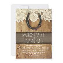 Bröllbjudan till Westerna hästskoshoe Snöre