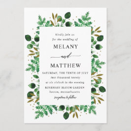 Bröllbjudande för Botaniskt Ram_snö Inbjudningar