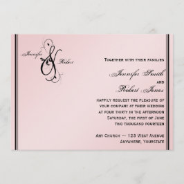 Bröllbjudande för Rosa Inbjudningar