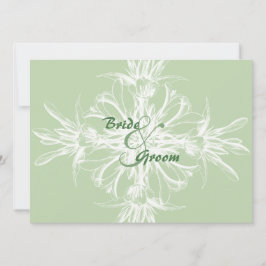 Bröllbjudanden för blek Mint och White Blommigt Inbjudningar
