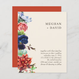 Bröllbjudanden om Blommigt av budgetrumsliga blomm