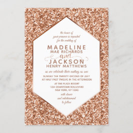 Bröllbjudanden om ro Guld-Glitter Inbjudningar