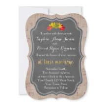 Bröllbjudanden om Romantic Fall Music Lakan