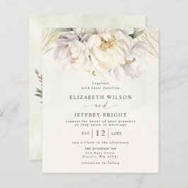 Bröllbjudanden till budgetbergsvit Blommigt