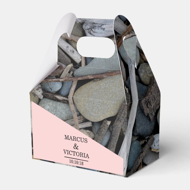 Bröllbröllop med borrträd presentaskar (Framsidan Sidan)