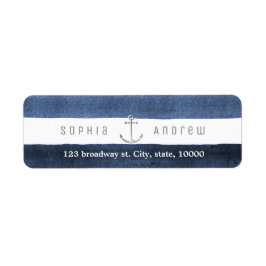 Bröllbröllop på sjöfärssjömaren rand returadress etikett