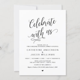 Brölldinsrepetitionsmiddag, Enkel Elegant Svart, Inbjudningar