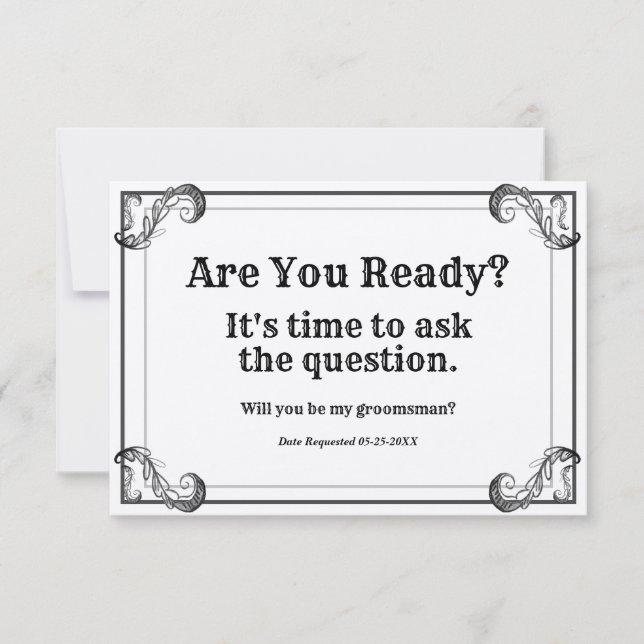 Bröllesgästförfrågan Vintage Är du redo Inbjudningar (Framsida)
