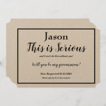 Bröllesman Begäran Detta är Allvarligt Namn Altern