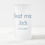 bröllesman best man add name text möhippa frostat ölglas<br><div class="desc">design</div>