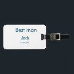 bröllesman best man add namn text möhippa bagagebricka<br><div class="desc">design</div>