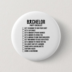 Bröllesmän Brudgum Squat Män Bachelor Tillbehör Fe Knapp