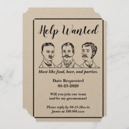 Bröllesman Efterlyser Hjälp Annons Inbjudningar