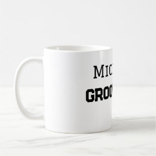 Bröllesman enkel minimal lägg till namn modern mas kaffemugg