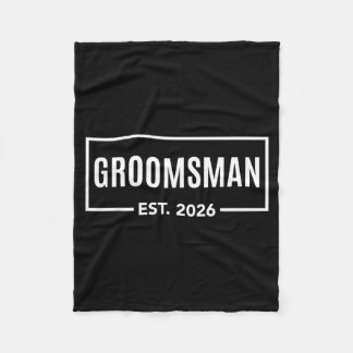 Bröllesman Est 2026 Bröllop Bachelor Svägersfest Fleecefilt